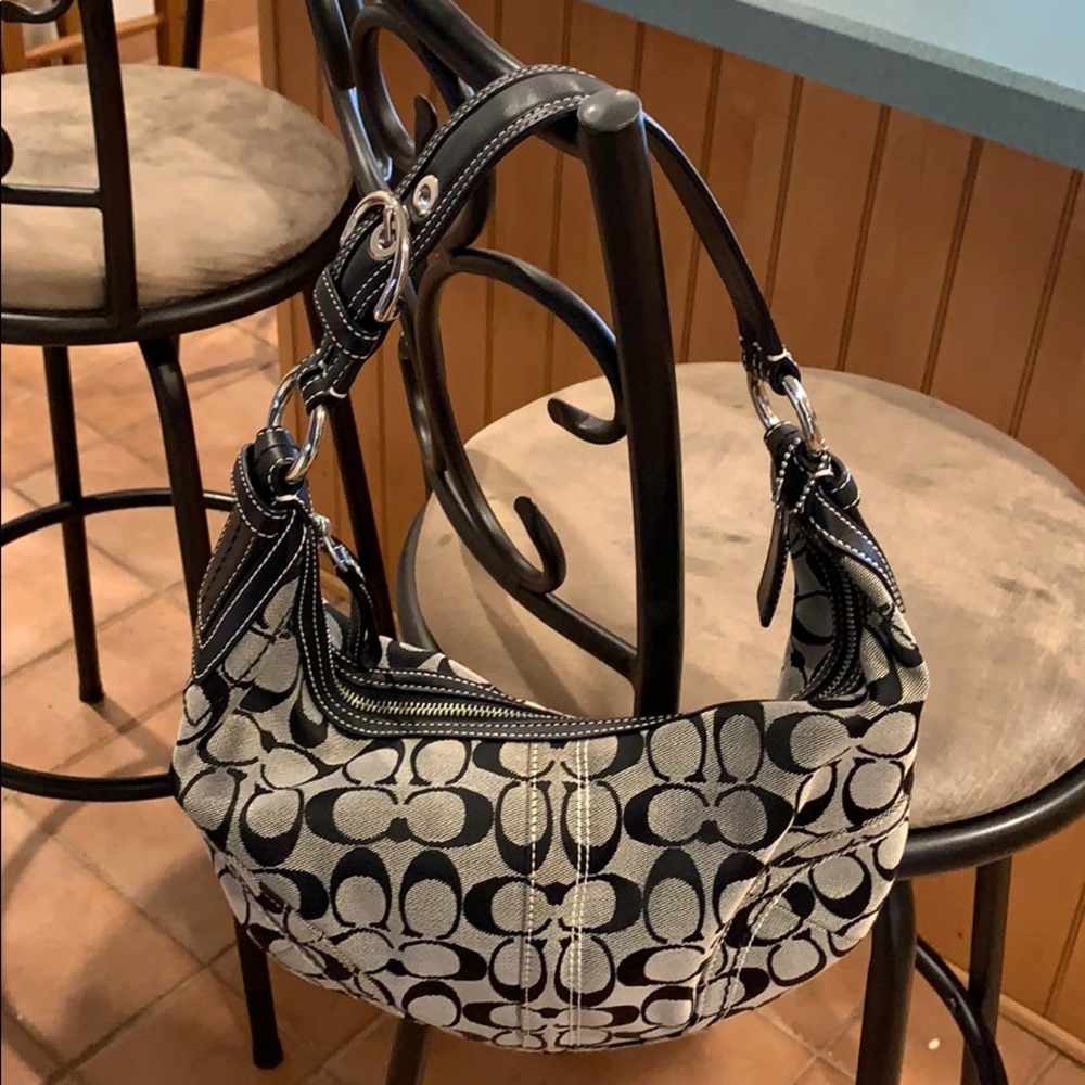 Coach Signature Small Hobo Bag, Black